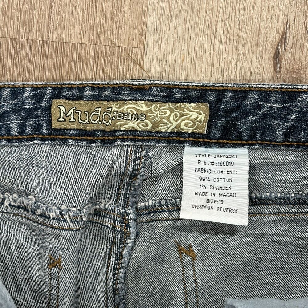 Vintage 00s Y2K Mudd Jeans Bootcut Low-Rise Jeans Women's Sz 9 31x31 Washed Blue - Picture 2 of 7